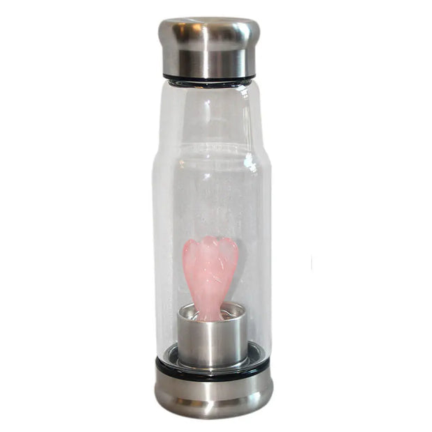 Flacon de cristaux de quartz rose - Mes Bijoux En Pierres Naturelles