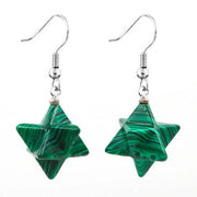 Pendantes Merkaba en malachite - Mes Bijoux En Pierres Naturelles