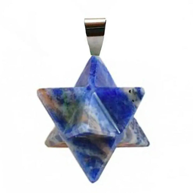 Amulette sodalite Merkaba - Mes Bijoux En Pierres Naturelles