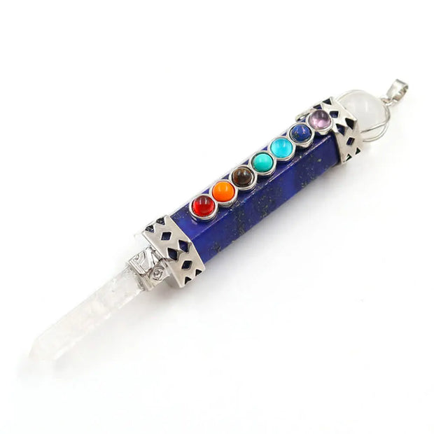 Sautoir équilibrant en lapis-lazuli pour l'harmonisation des chakras - Mes Bijoux En Pierres Naturelles