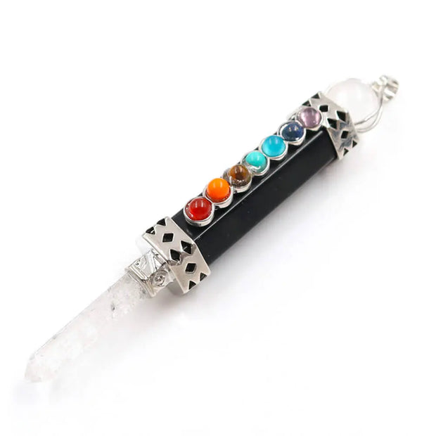Collier chakras obsidienne noire - Mes Bijoux En Pierres Naturelles
