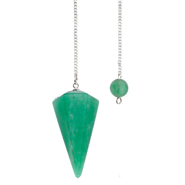 Bijou ésotérique pendule aventurine en forme hexagonale - Mes Bijoux En Pierres Naturelles