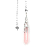 Pierre de quartz rose - Amulette divinatoire en cône - Mes Bijoux En Pierres Naturelles