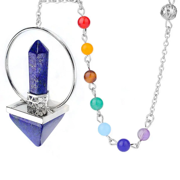 Amulette pyramide en lapis-lazuli pour divination - Mes Bijoux En Pierres Naturelles