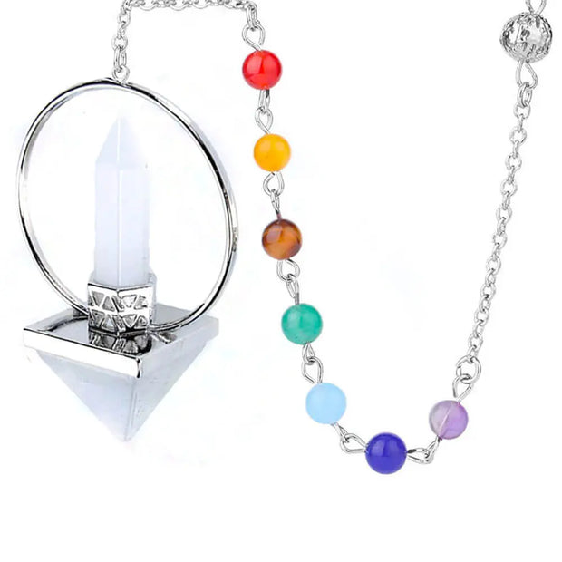 Cristal de roche en forme de pyramide pour pendule divinatoire - Mes Bijoux En Pierres Naturelles