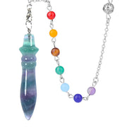 Fluorite pendule divinatoire Thot égyptien chakras - Mes Bijoux En Pierres Naturelles