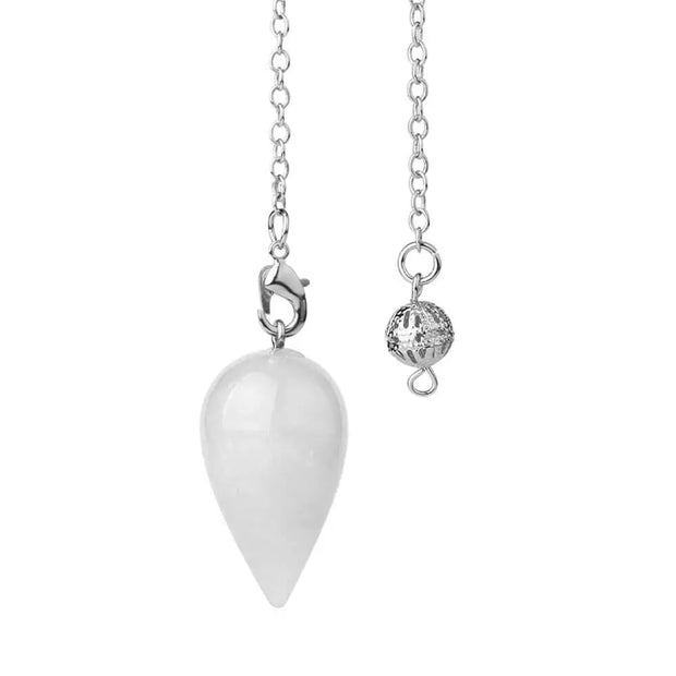 Pendentif radiesthésique en cristal de roche - Mes Bijoux En Pierres Naturelles