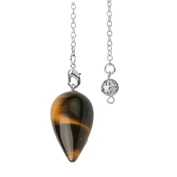 Pendentif en oeil de tigre pour divination - Mes Bijoux En Pierres Naturelles