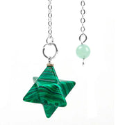 Amulette merkaba en malachite verte - Mes Bijoux En Pierres Naturelles