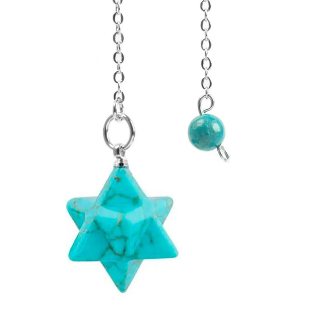 Amulette spirituelle Merkaba en turquoise - Mes Bijoux En Pierres Naturelles