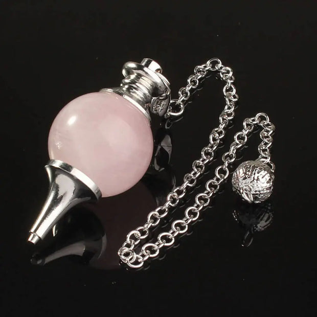 Amulette divinatoire en quartz rose - Mes Bijoux En Pierres Naturelles