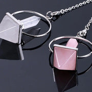 Pyramide Quartz Rose pour Pendule Divinatoire - Mes Bijoux En Pierres Naturelles