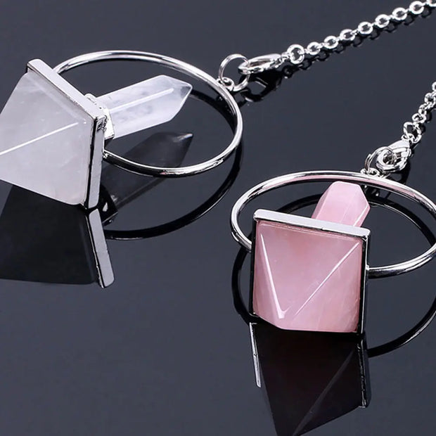 Pyramide Quartz Rose pour Pendule Divinatoire - Mes Bijoux En Pierres Naturelles