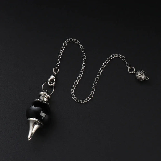 Pendule spirituel en pierre d'obsidienne noire - Mes Bijoux En Pierres Naturelles