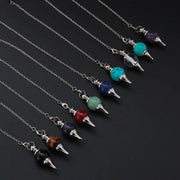 Amulette pendule en perle de turquoise bleue - Mes Bijoux En Pierres Naturelles