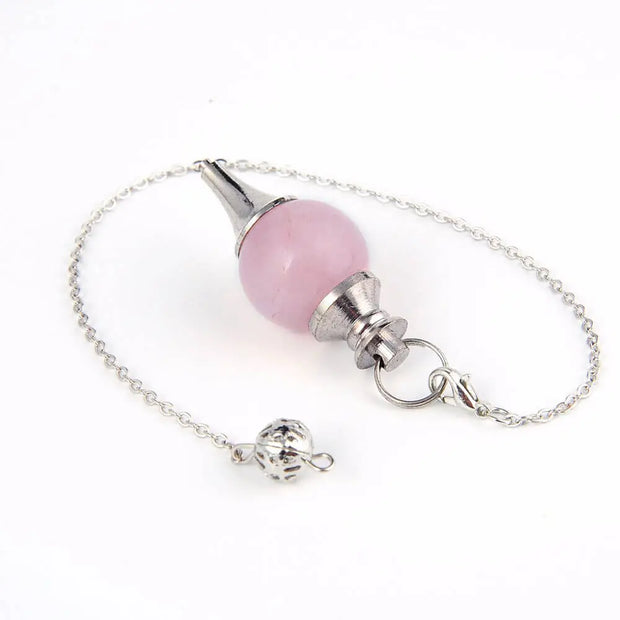 Amulette divinatoire en quartz rose - Mes Bijoux En Pierres Naturelles