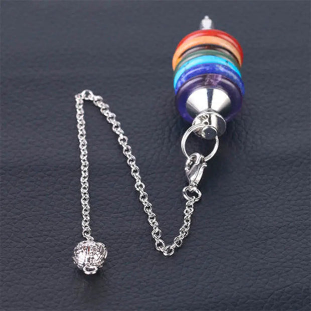 Bijoux pendule en pierres des 7 chakras - Mes Bijoux En Pierres Naturelles