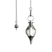 Amulette divinatoire en cristal de roche et perles - Mes Bijoux En Pierres Naturelles