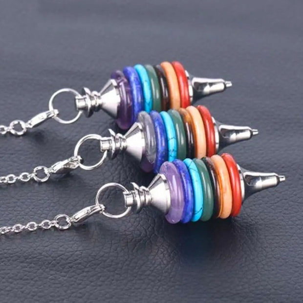 Bijoux pendule en pierres des 7 chakras - Mes Bijoux En Pierres Naturelles