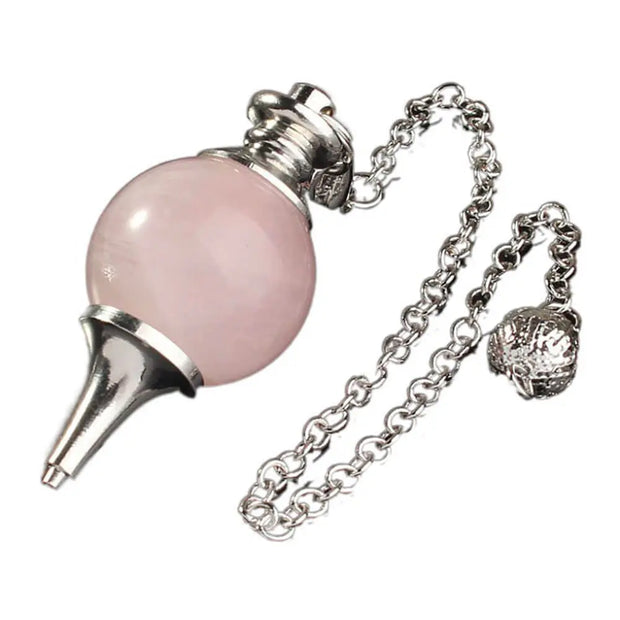 Amulette divinatoire en quartz rose - Mes Bijoux En Pierres Naturelles