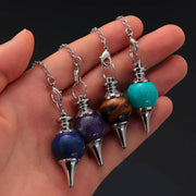 Amulette pendule en perle de turquoise bleue - Mes Bijoux En Pierres Naturelles