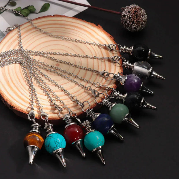 Amulette pendule en perle de turquoise bleue - Mes Bijoux En Pierres Naturelles