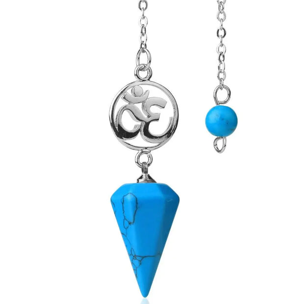 Bijou ésotérique pendule en turquoise bleue - Mes Bijoux En Pierres Naturelles