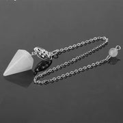Cristal de roche en pendule divinatoire - Mes Bijoux En Pierres Naturelles