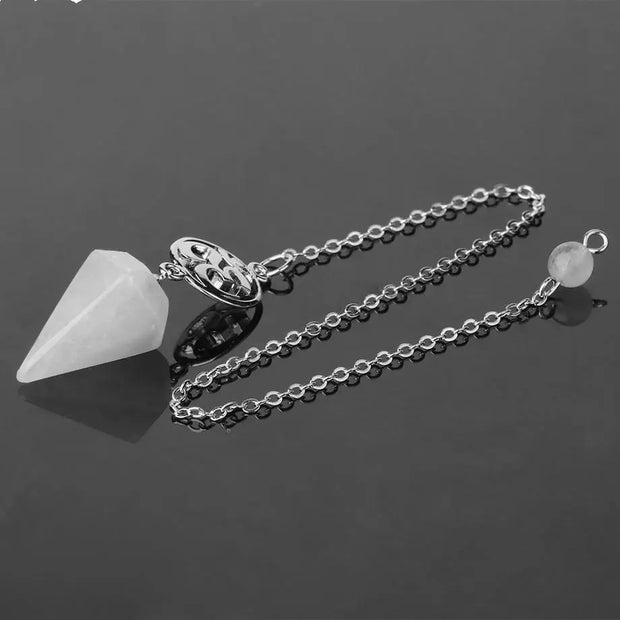 Cristal de roche en pendule divinatoire - Mes Bijoux En Pierres Naturelles