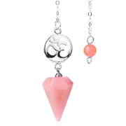 Aum quartz cerise pendule spirituel - Mes Bijoux En Pierres Naturelles