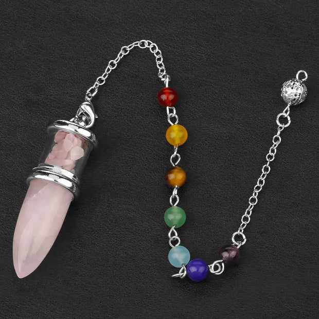 Amulette quartz rose pour divination - Mes Bijoux En Pierres Naturelles