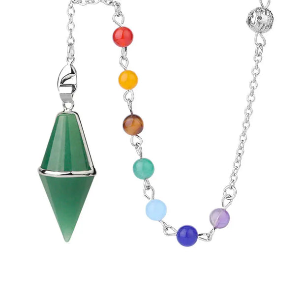 Pendule ésotérique en aventurine pour harmonisation des chakras - Mes Bijoux En Pierres Naturelles