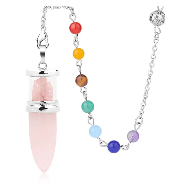 Amulette quartz rose pour divination - Mes Bijoux En Pierres Naturelles