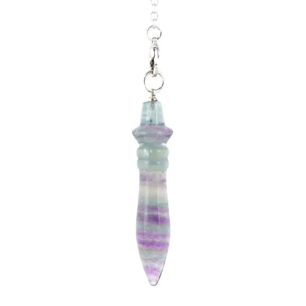 Fluorite pendule divinatoire Thot égyptien chakras - Mes Bijoux En Pierres Naturelles