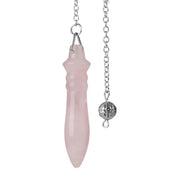 Pendule en quartz rose Thot égyptien - Mes Bijoux En Pierres Naturelles