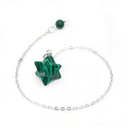 Amulette merkaba en malachite verte - Mes Bijoux En Pierres Naturelles