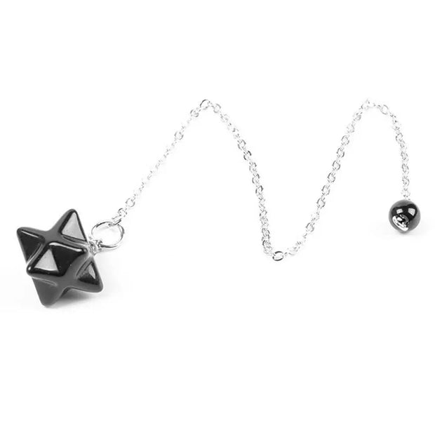 Pendentif merkaba en obsidienne noire - Mes Bijoux En Pierres Naturelles