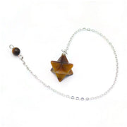 Bijou divinatoire merkaba en pierre d'œil de tigre - Mes Bijoux En Pierres Naturelles