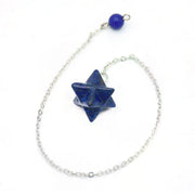 Amulette pendule en lapis lazuli merkaba - Mes Bijoux En Pierres Naturelles