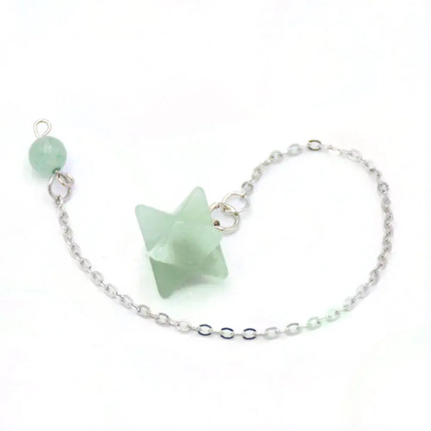 Pendule spirituel en aventurine verte merkaba - Mes Bijoux En Pierres Naturelles