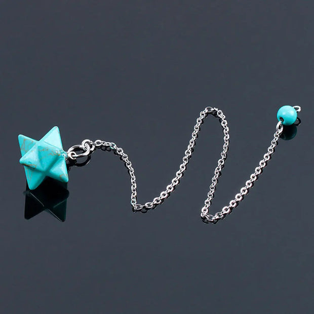 Amulette spirituelle Merkaba en turquoise - Mes Bijoux En Pierres Naturelles