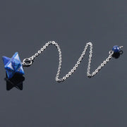 Amulette pendule en lapis lazuli merkaba - Mes Bijoux En Pierres Naturelles