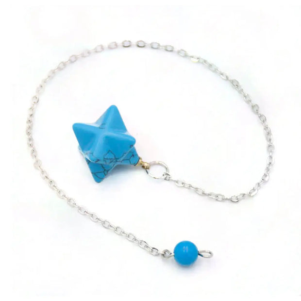 Amulette spirituelle Merkaba en turquoise - Mes Bijoux En Pierres Naturelles