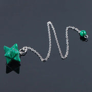 Amulette merkaba en malachite verte - Mes Bijoux En Pierres Naturelles