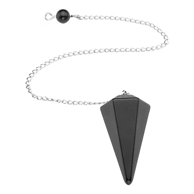 Pendule ésotérique en obsidienne hexagonale - Mes Bijoux En Pierres Naturelles