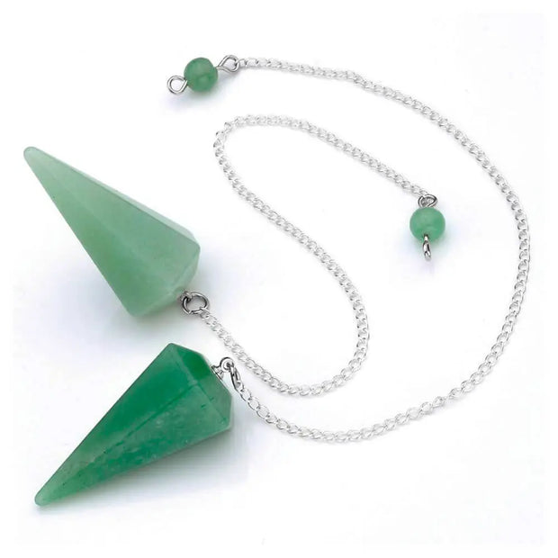 Bijou ésotérique pendule aventurine en forme hexagonale - Mes Bijoux En Pierres Naturelles