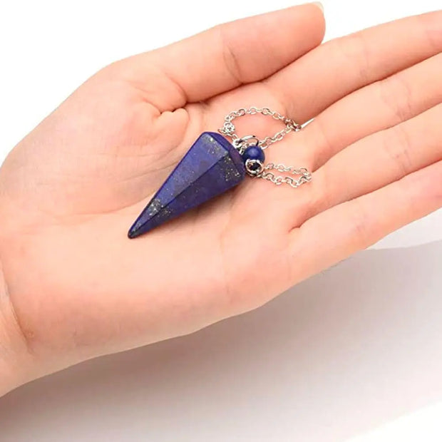 Bijou pendule en lapis lazuli hexagonal - Mes Bijoux En Pierres Naturelles