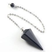 Pendule ésotérique en obsidienne hexagonale - Mes Bijoux En Pierres Naturelles