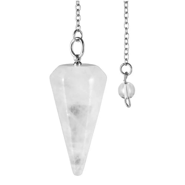 Amulette cristal roche hexagonal pour divination - Mes Bijoux En Pierres Naturelles