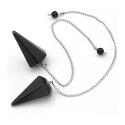Pendule ésotérique en obsidienne hexagonale - Mes Bijoux En Pierres Naturelles